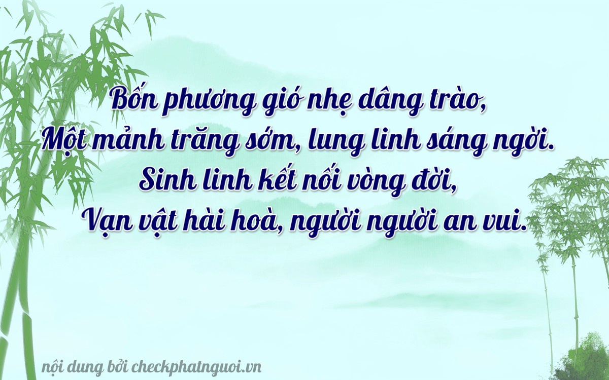 Bài thơ ý nghĩa cho <b>biển số 36A-14041</b> tại website checkphatnguoi.vn