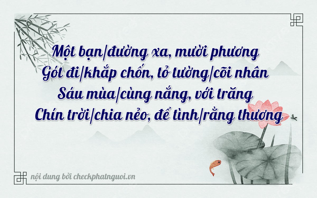 Bài thơ ý nghĩa cho <b>biển số 36A-15699</b> tại website checkphatnguoi.vn