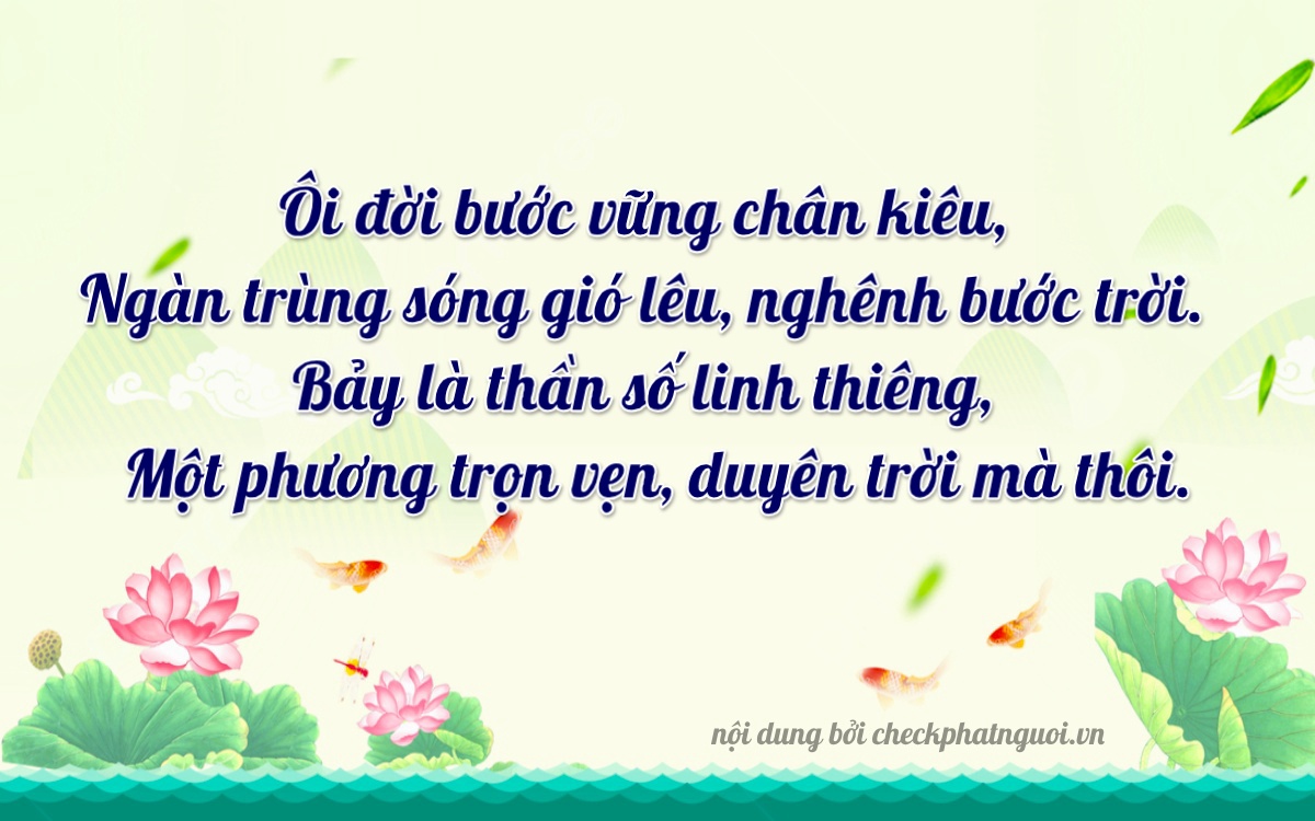 Bài thơ ý nghĩa cho <b>biển số 36A-16781</b> tại website checkphatnguoi.vn