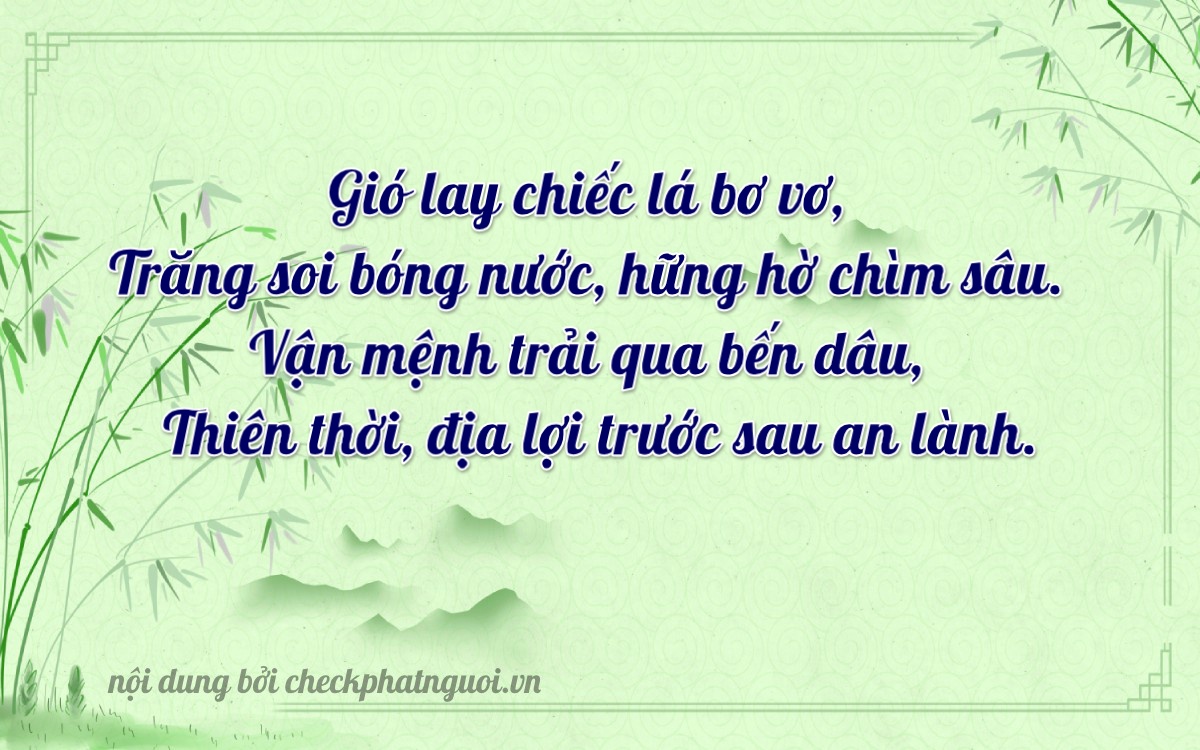 Bài thơ ý nghĩa cho <b>biển số 36A-18730</b> tại website checkphatnguoi.vn
