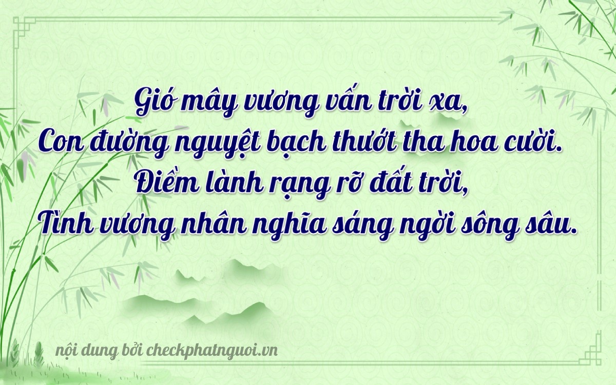 Bài thơ ý nghĩa cho <b>biển số 36A-19231</b> tại website checkphatnguoi.vn