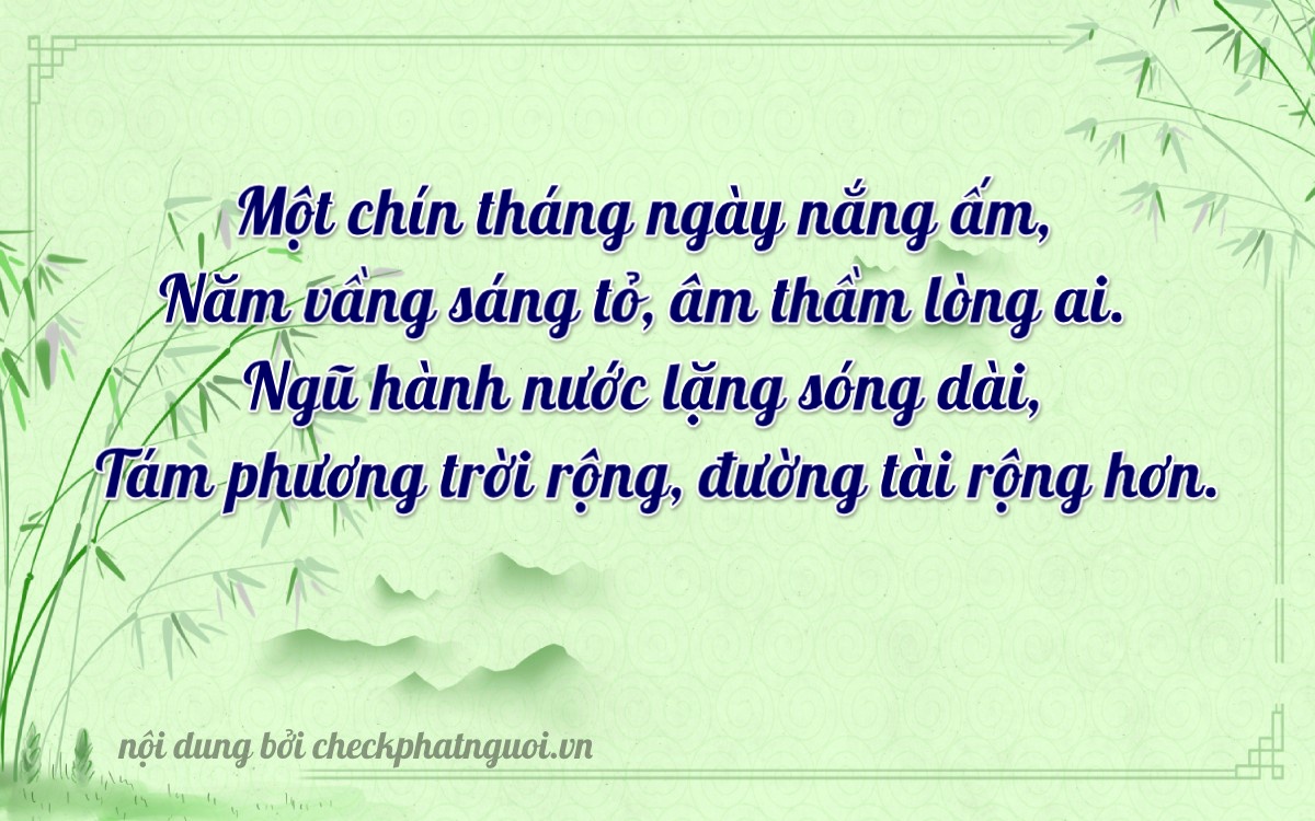 Bài thơ ý nghĩa cho <b>biển số 36A-19582</b> tại website checkphatnguoi.vn