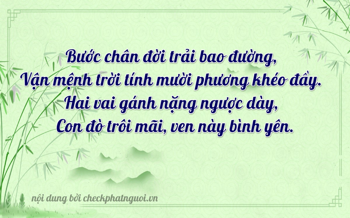Bài thơ ý nghĩa cho <b>biển số 36A-19721</b> tại website checkphatnguoi.vn
