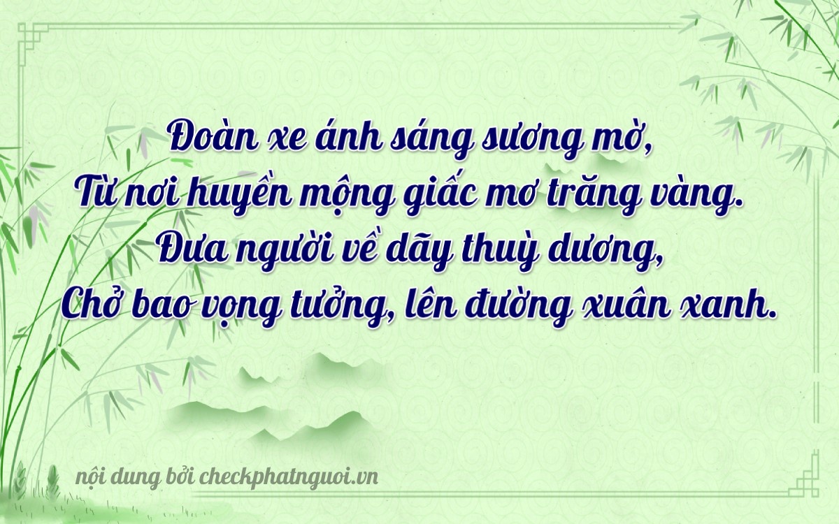 Bài thơ ý nghĩa cho <b>biển số 36A-23857</b> tại website checkphatnguoi.vn