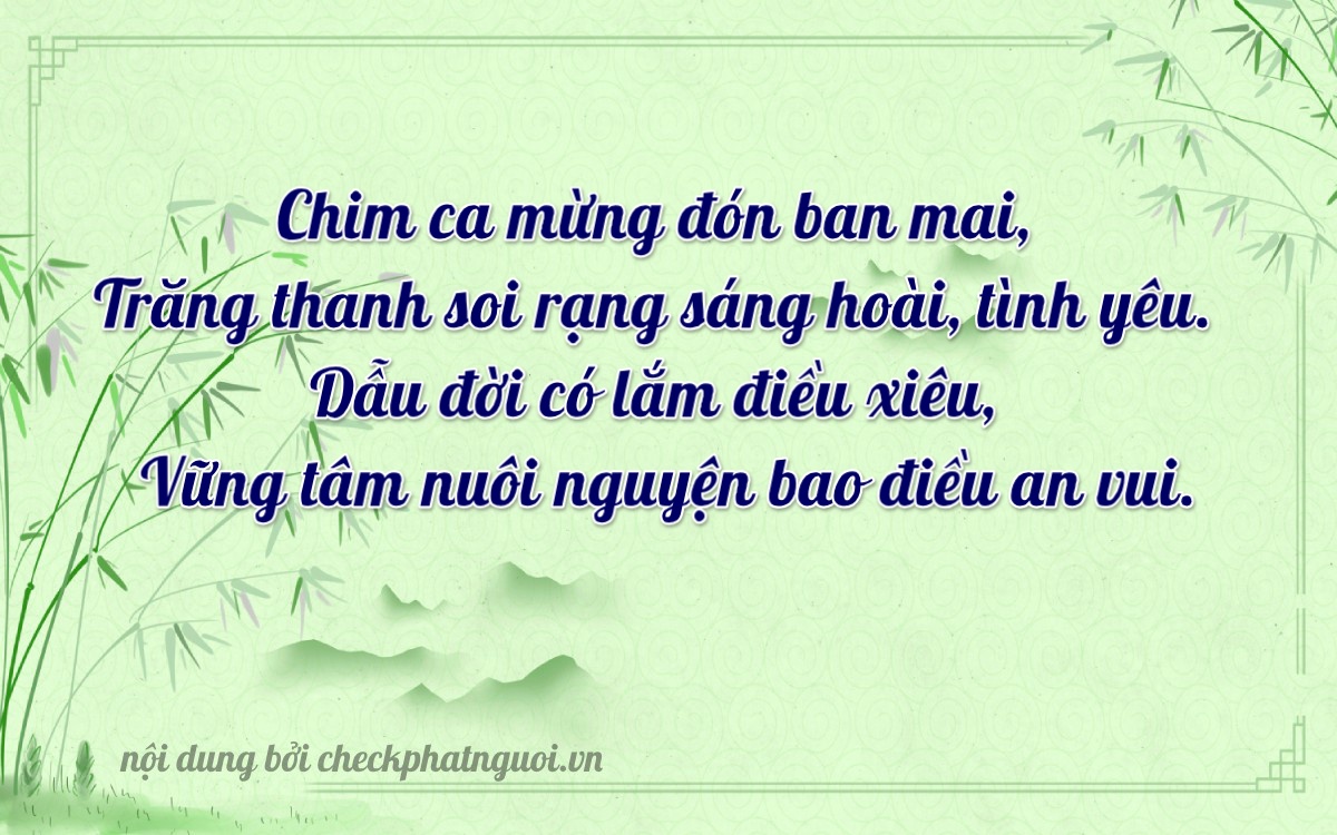 Bài thơ ý nghĩa cho <b>biển số 36A-25961</b> tại website checkphatnguoi.vn