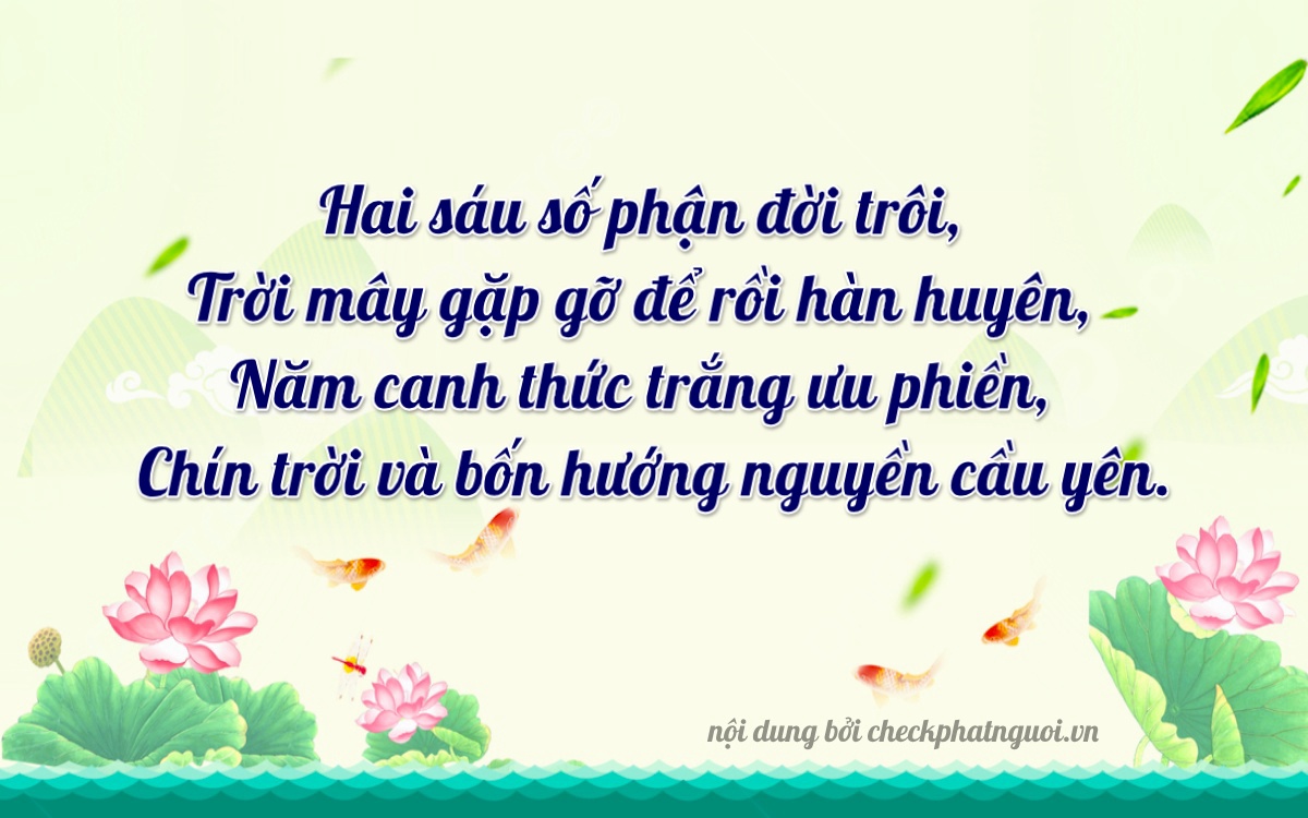 Bài thơ ý nghĩa cho <b>biển số 36A-26594</b> tại website checkphatnguoi.vn