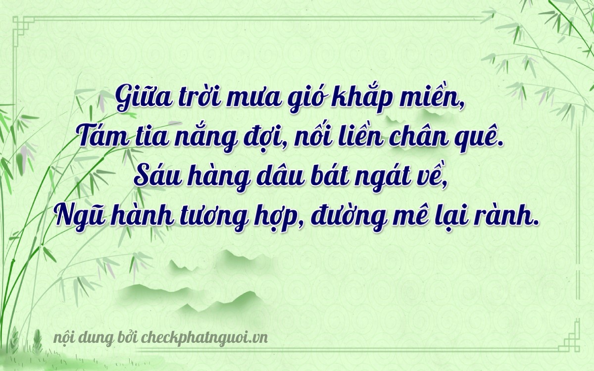 Bài thơ ý nghĩa cho <b>biển số 36A-26851</b> tại website checkphatnguoi.vn