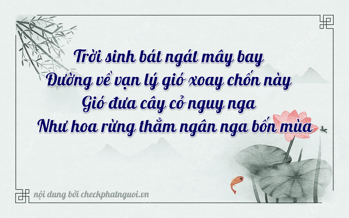 Bài thơ ý nghĩa cho <b>biển số 36A-27126</b> tại website checkphatnguoi.vn
