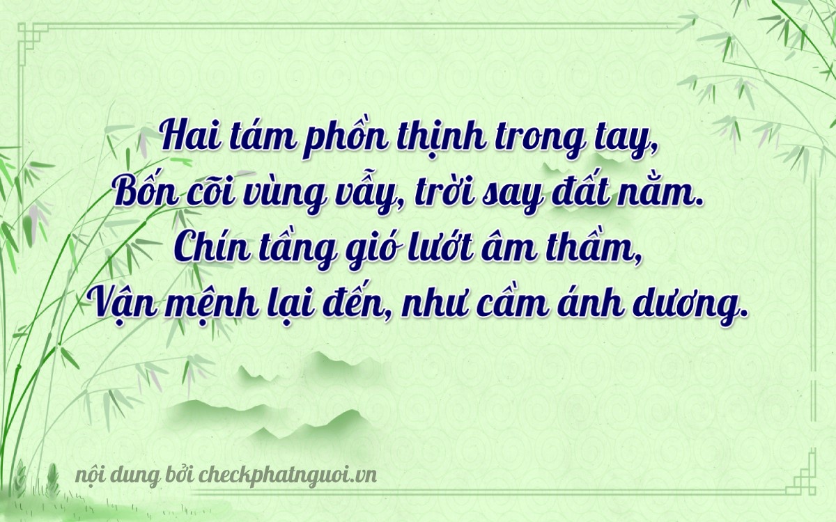 Bài thơ ý nghĩa cho <b>biển số 36A-28499</b> tại website checkphatnguoi.vn