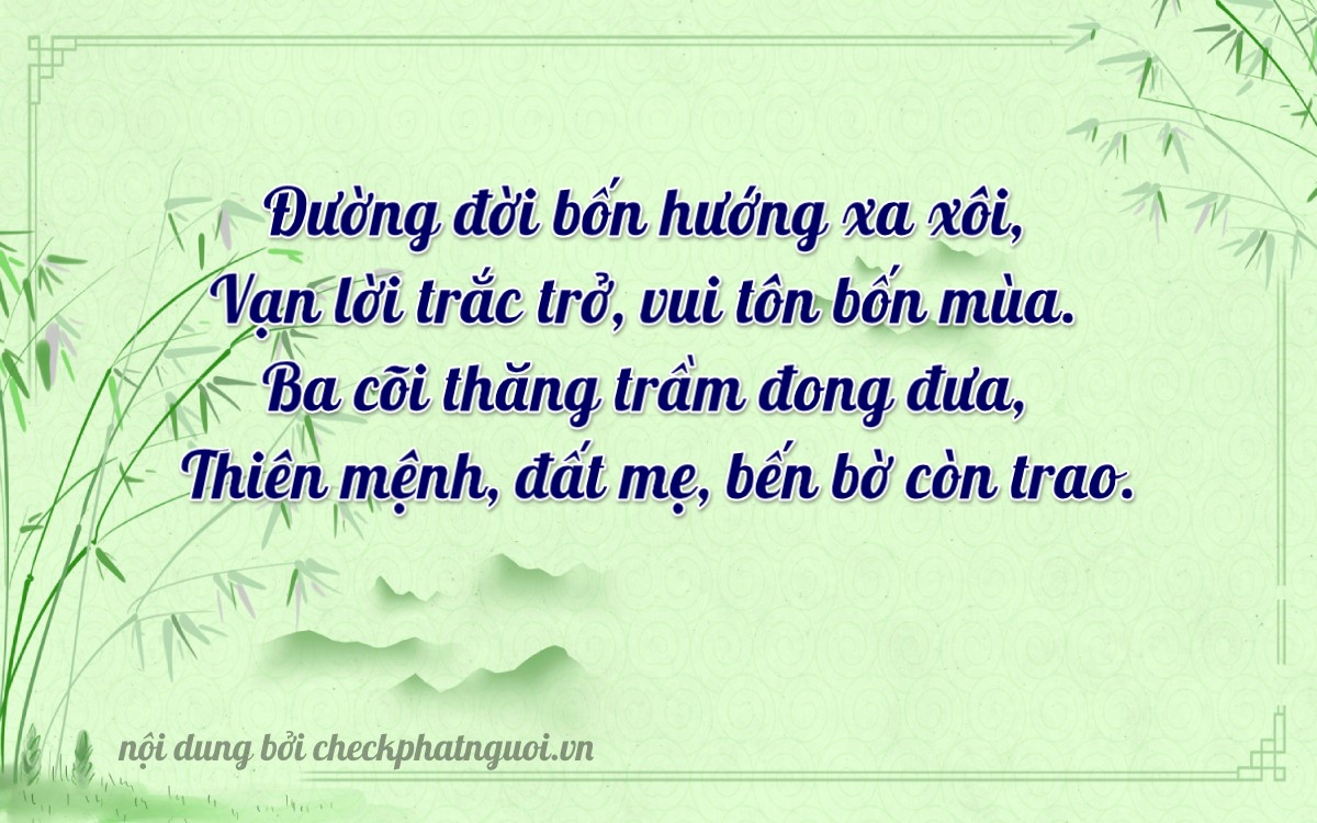 Bài thơ ý nghĩa cho <b>biển số 36A-30477</b> tại website checkphatnguoi.vn