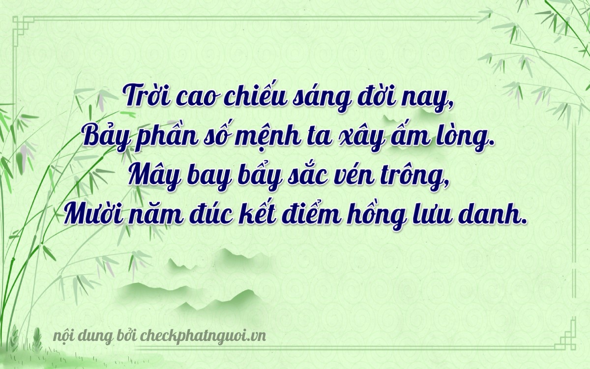 Bài thơ ý nghĩa cho <b>biển số 36A-30717</b> tại website checkphatnguoi.vn