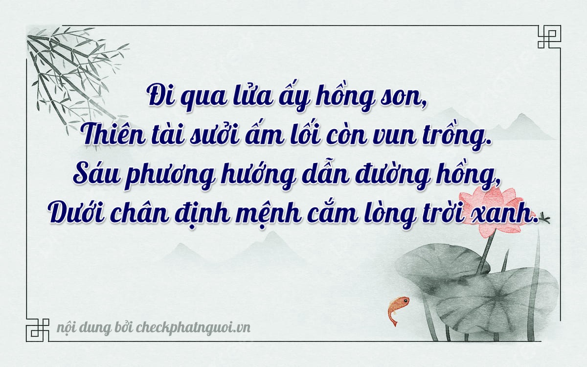 Bài thơ ý nghĩa cho <b>biển số 36A-31789</b> tại website checkphatnguoi.vn