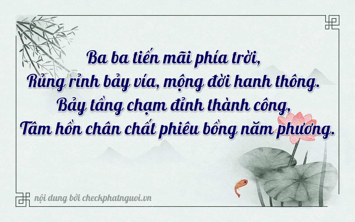 Bài thơ ý nghĩa cho <b>biển số 36A-33777</b> tại website checkphatnguoi.vn