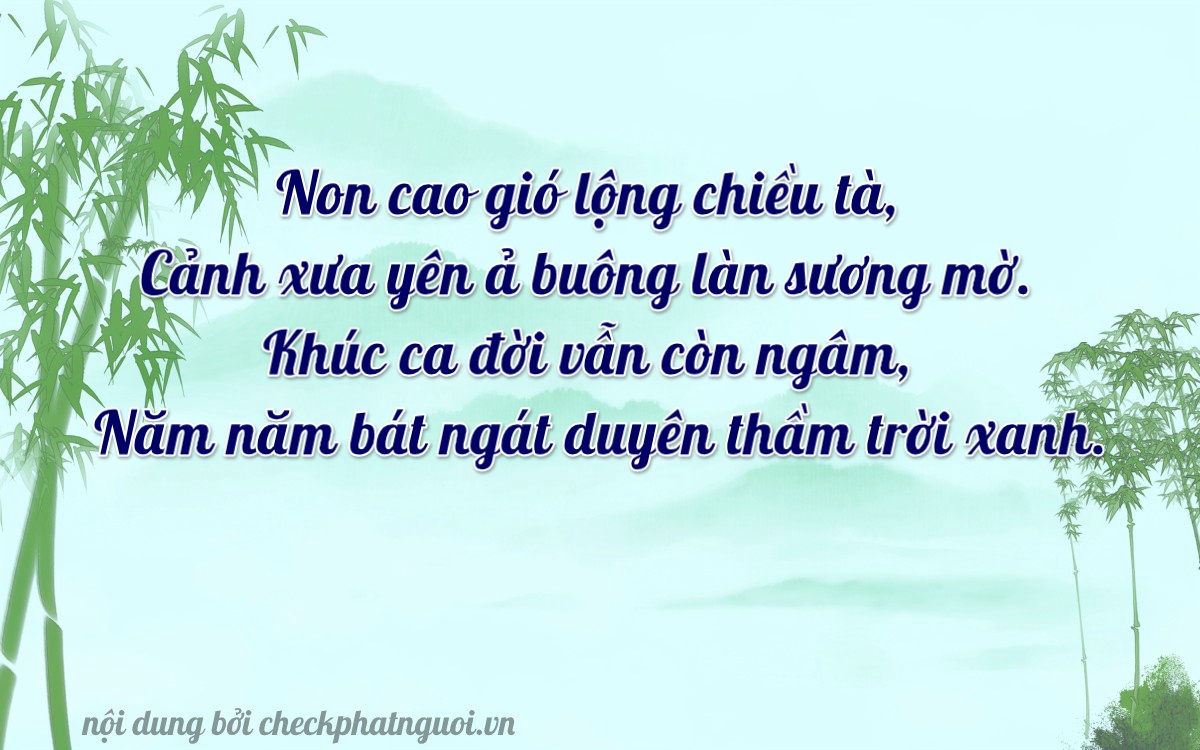 Bài thơ ý nghĩa cho <b>biển số 36A-35785</b> tại website checkphatnguoi.vn