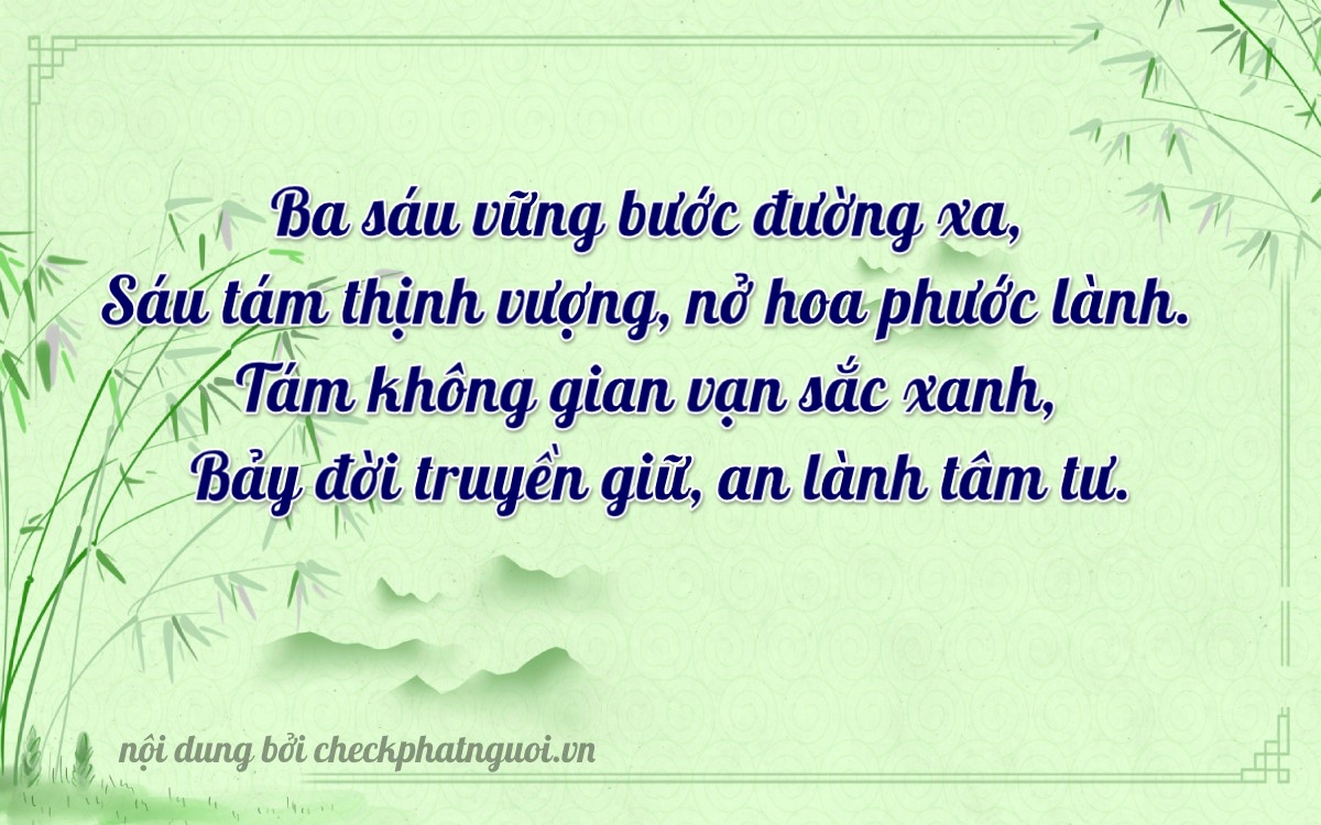 Bài thơ ý nghĩa cho <b>biển số 36A-36807</b> tại website checkphatnguoi.vn