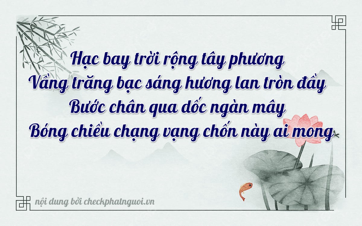Bài thơ ý nghĩa cho <b>biển số 36A-38836</b> tại website checkphatnguoi.vn
