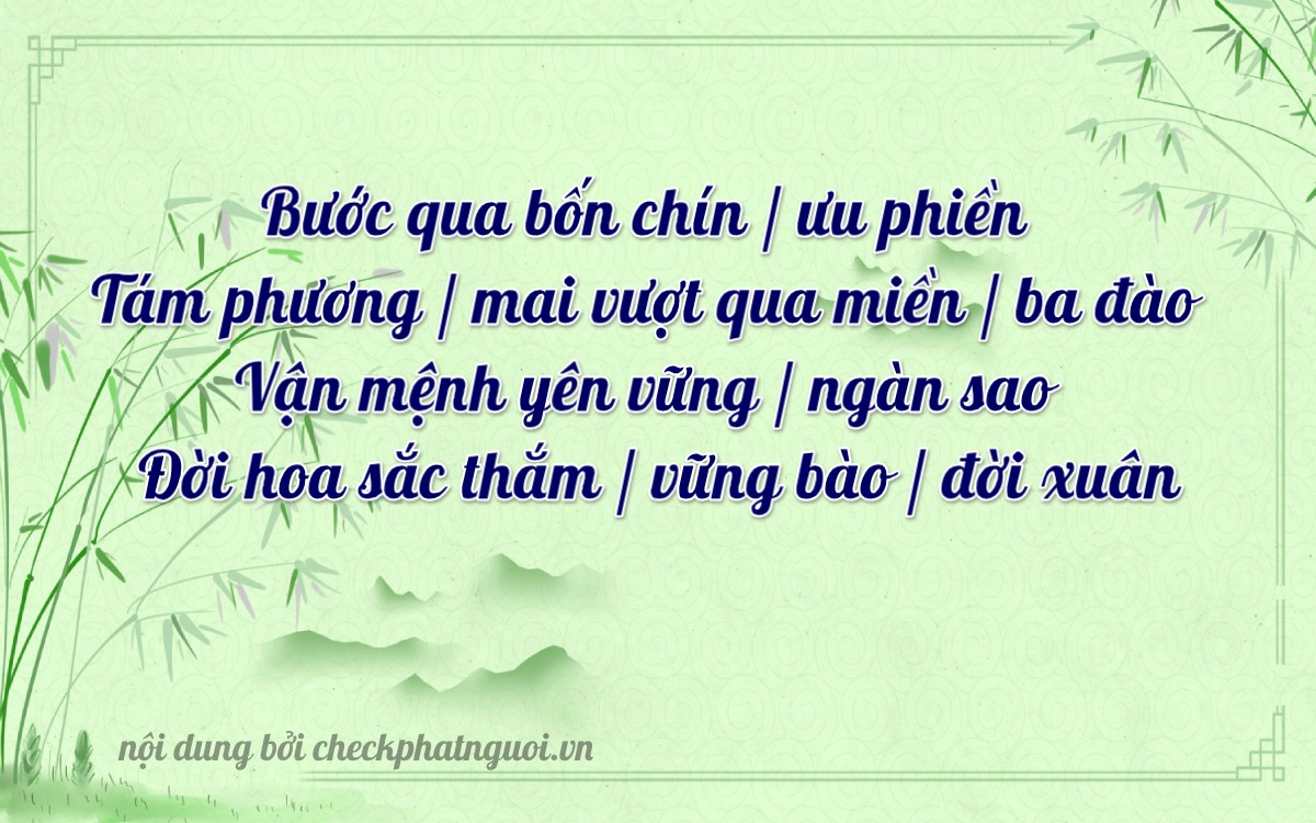 Bài thơ ý nghĩa cho <b>biển số 36A-38942</b> tại website checkphatnguoi.vn