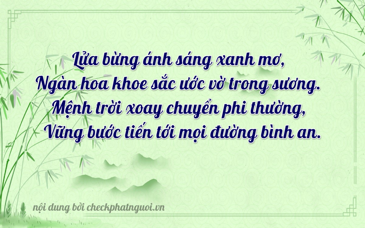 Bài thơ ý nghĩa cho <b>biển số 36A-46190</b> tại website checkphatnguoi.vn