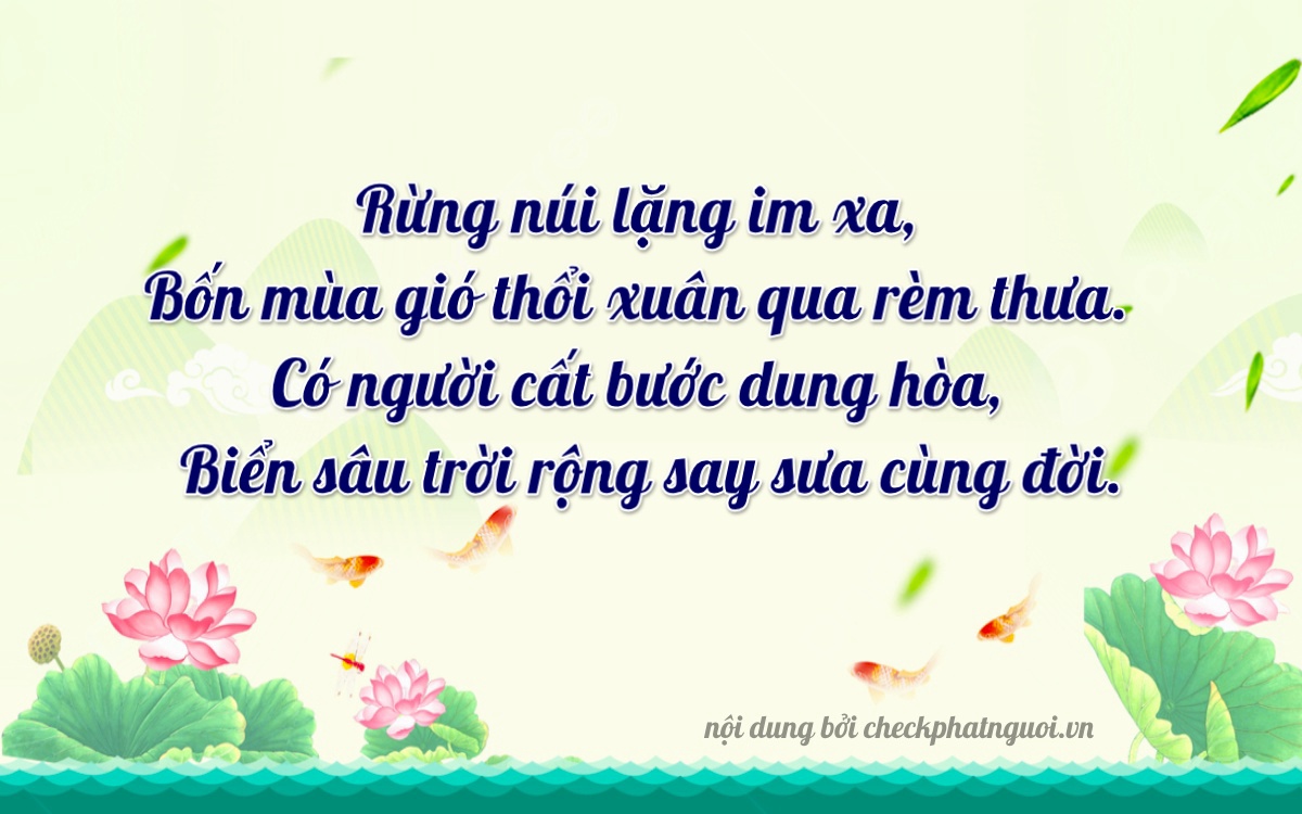 Bài thơ ý nghĩa cho <b>biển số 36A-47058</b> tại website checkphatnguoi.vn