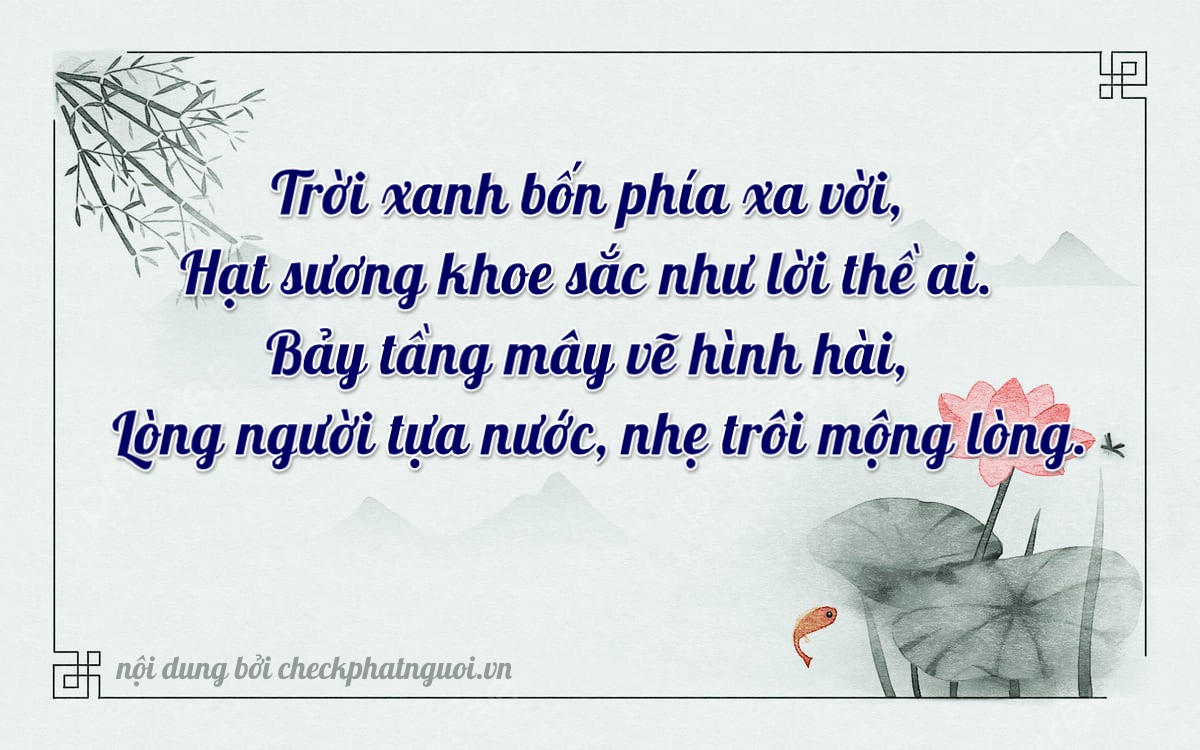 Bài thơ ý nghĩa cho <b>biển số 36A-47487</b> tại website checkphatnguoi.vn