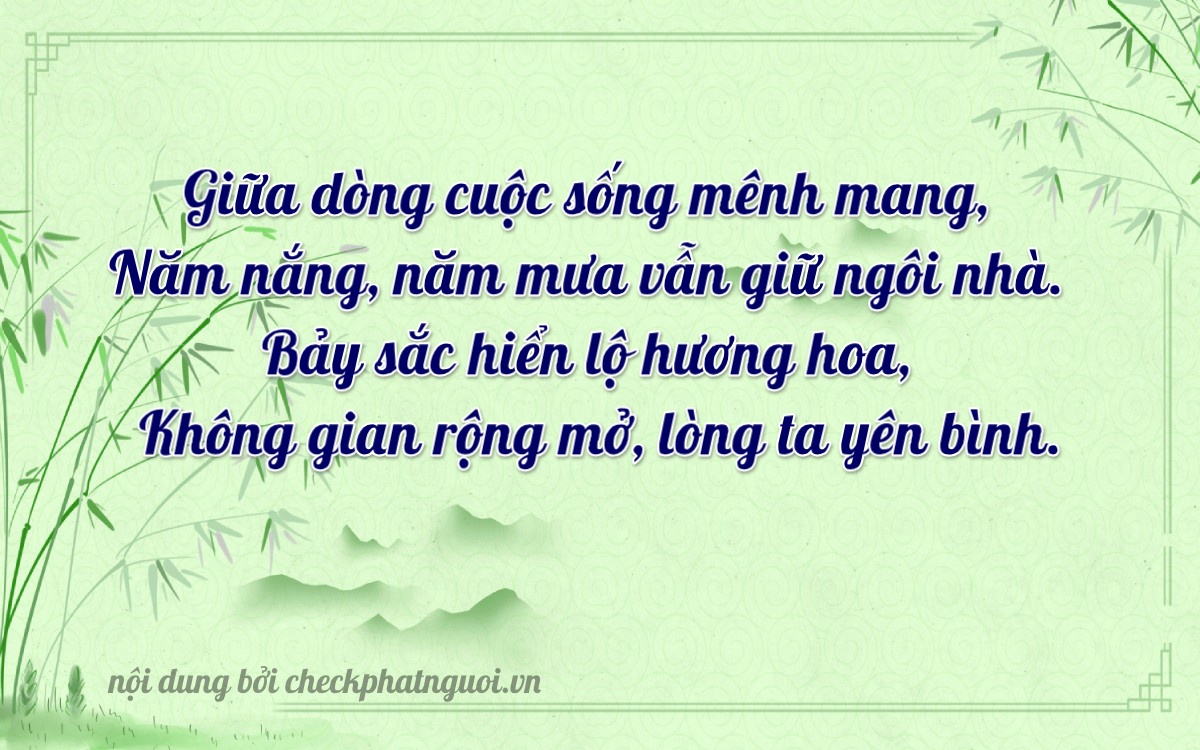 Bài thơ ý nghĩa cho <b>biển số 36A-51570</b> tại website checkphatnguoi.vn
