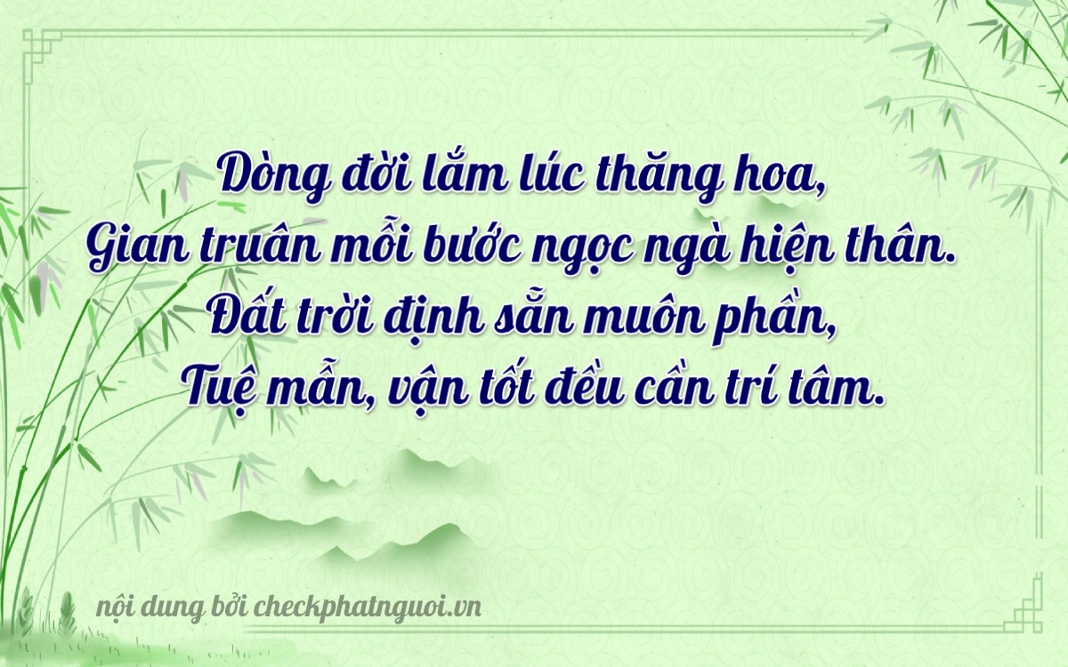Bài thơ ý nghĩa cho <b>biển số 36A-54445</b> tại website checkphatnguoi.vn