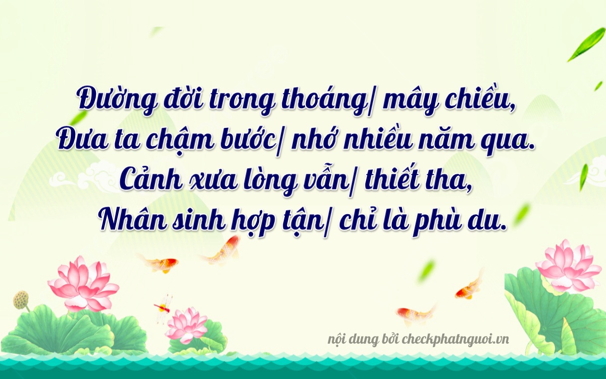 Bài thơ ý nghĩa cho <b>biển số 36A-55038</b> tại website checkphatnguoi.vn