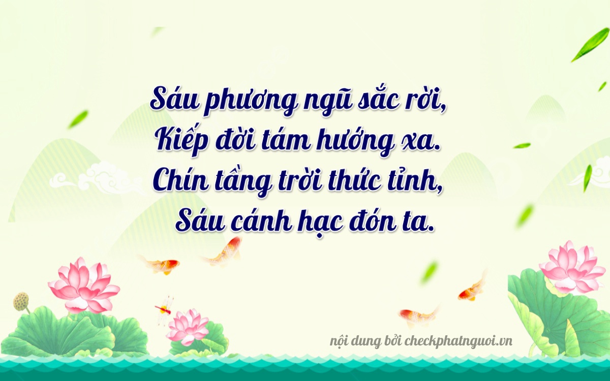 Bài thơ ý nghĩa cho <b>biển số 36A-56896</b> tại website checkphatnguoi.vn