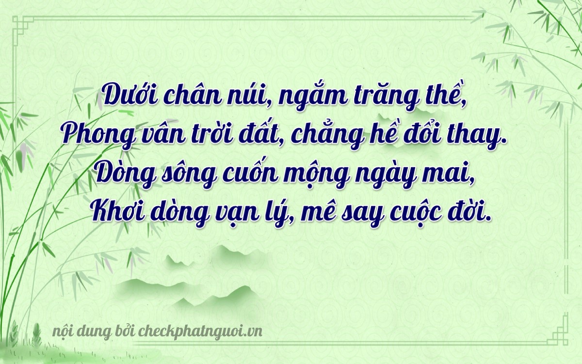 Bài thơ ý nghĩa cho <b>biển số 36A-56943</b> tại website checkphatnguoi.vn