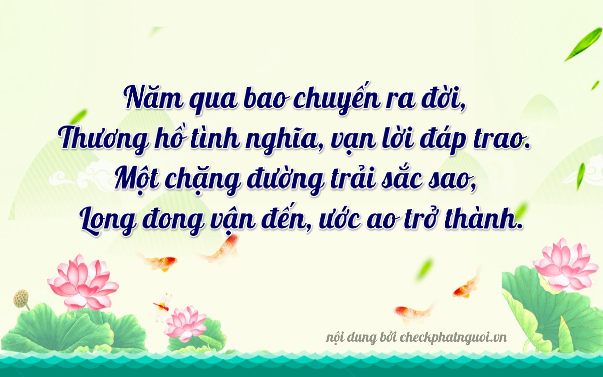 Bài thơ ý nghĩa cho <b>biển số 36A-58141</b> tại website checkphatnguoi.vn