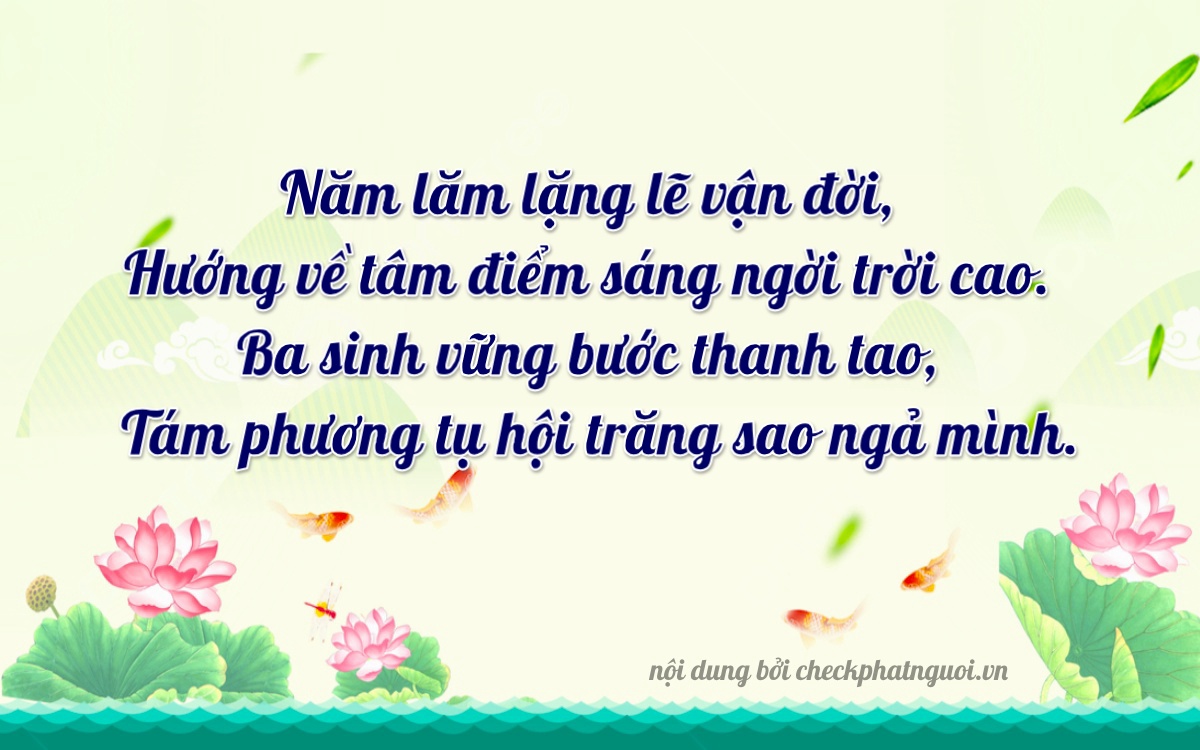 Bài thơ ý nghĩa cho <b>biển số 36A-58347</b> tại website checkphatnguoi.vn