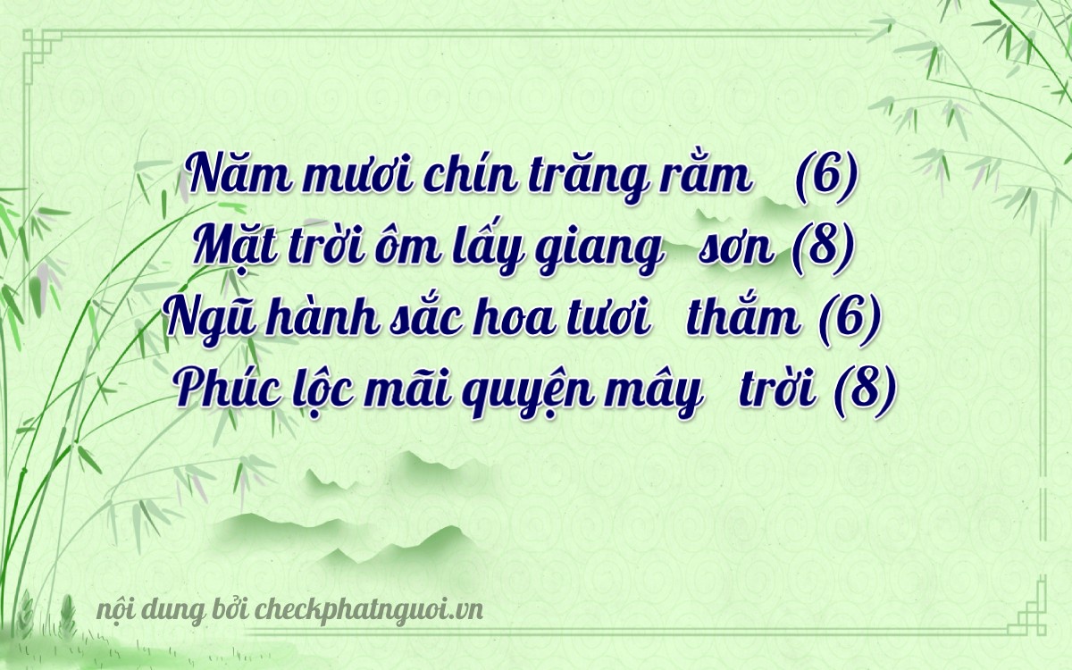 Bài thơ ý nghĩa cho <b>biển số 36A-59585</b> tại website checkphatnguoi.vn