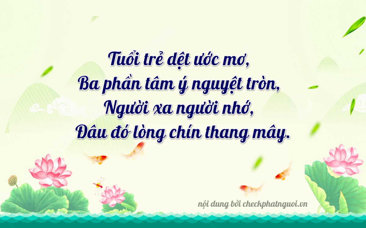 Bài thơ ý nghĩa cho <b>biển số 36A-60182</b> tại website checkphatnguoi.vn