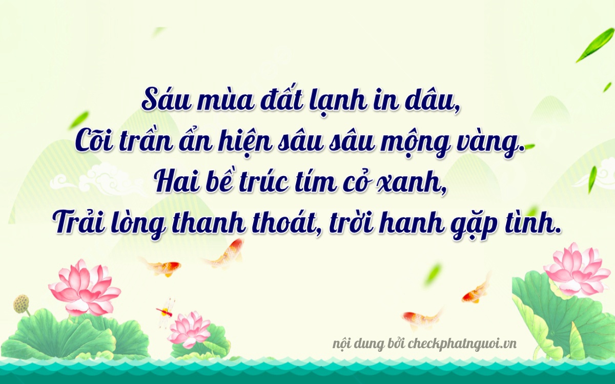 Bài thơ ý nghĩa cho <b>biển số 36A-60829</b> tại website checkphatnguoi.vn