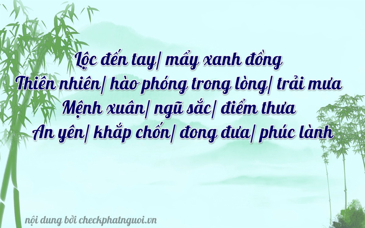 Bài thơ ý nghĩa cho <b>biển số 36A-62716</b> tại website checkphatnguoi.vn