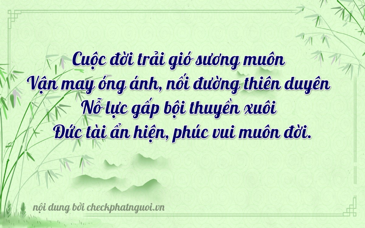 Bài thơ ý nghĩa cho <b>biển số 36A-63007</b> tại website checkphatnguoi.vn