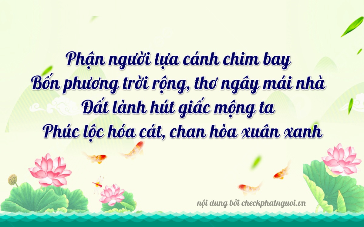 Bài thơ ý nghĩa cho <b>biển số 36A-63235</b> tại website checkphatnguoi.vn