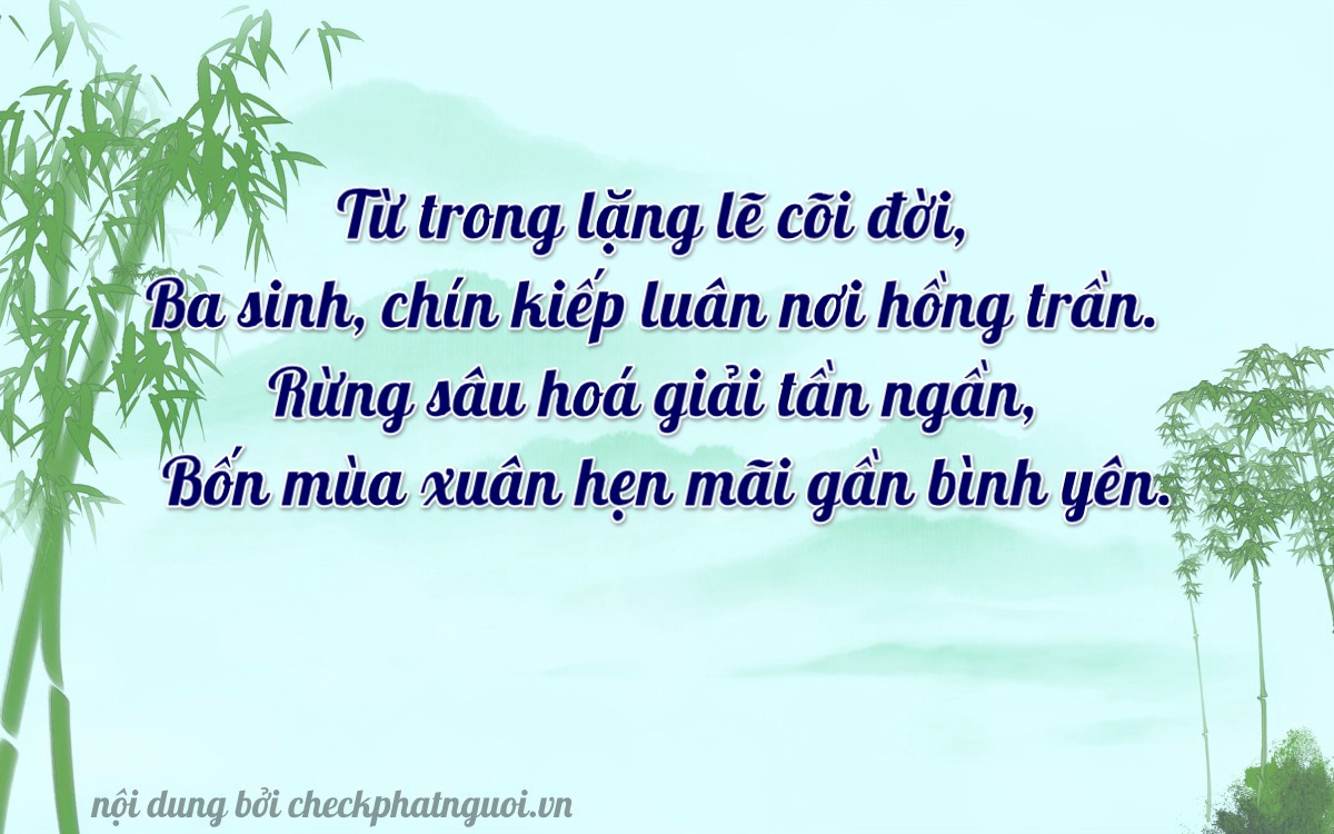 Bài thơ ý nghĩa cho <b>biển số 36A-63945</b> tại website checkphatnguoi.vn