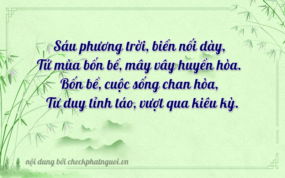 Bài thơ ý nghĩa cho <b>biển số 36A-64544</b> tại website checkphatnguoi.vn