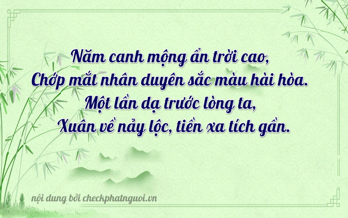Bài thơ ý nghĩa cho <b>biển số 36A-65121</b> tại website checkphatnguoi.vn