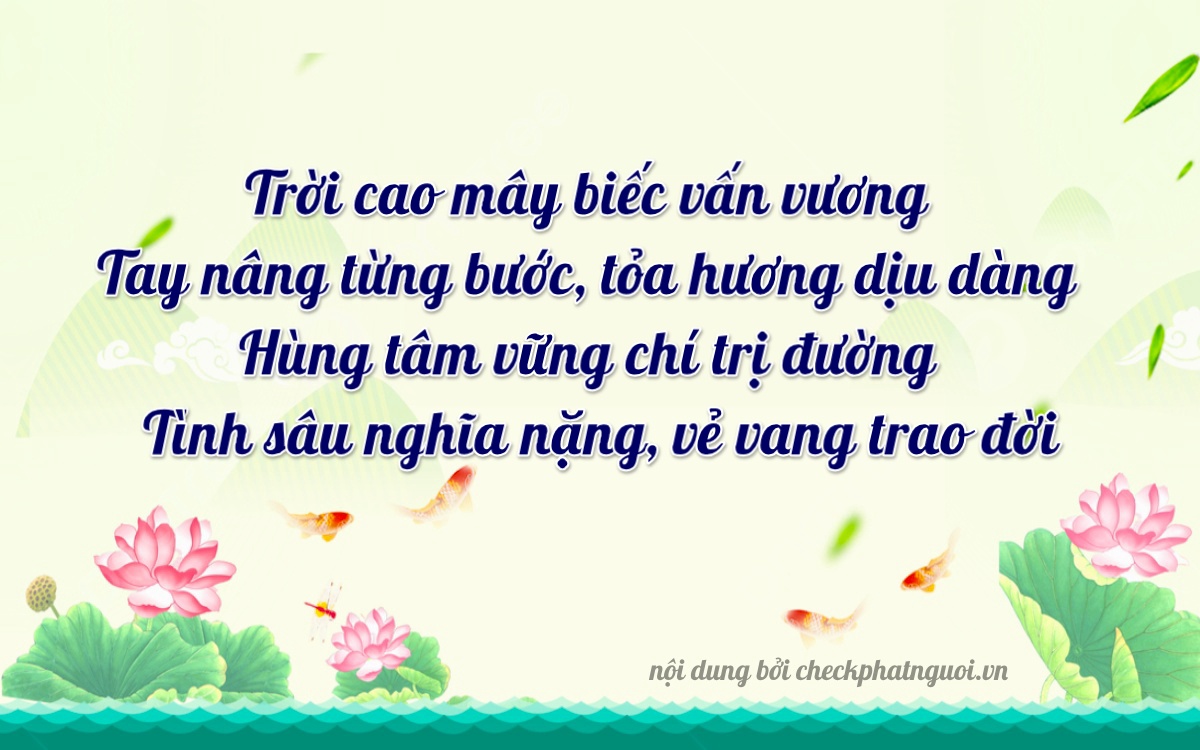 Bài thơ ý nghĩa cho <b>biển số 36A-65168</b> tại website checkphatnguoi.vn
