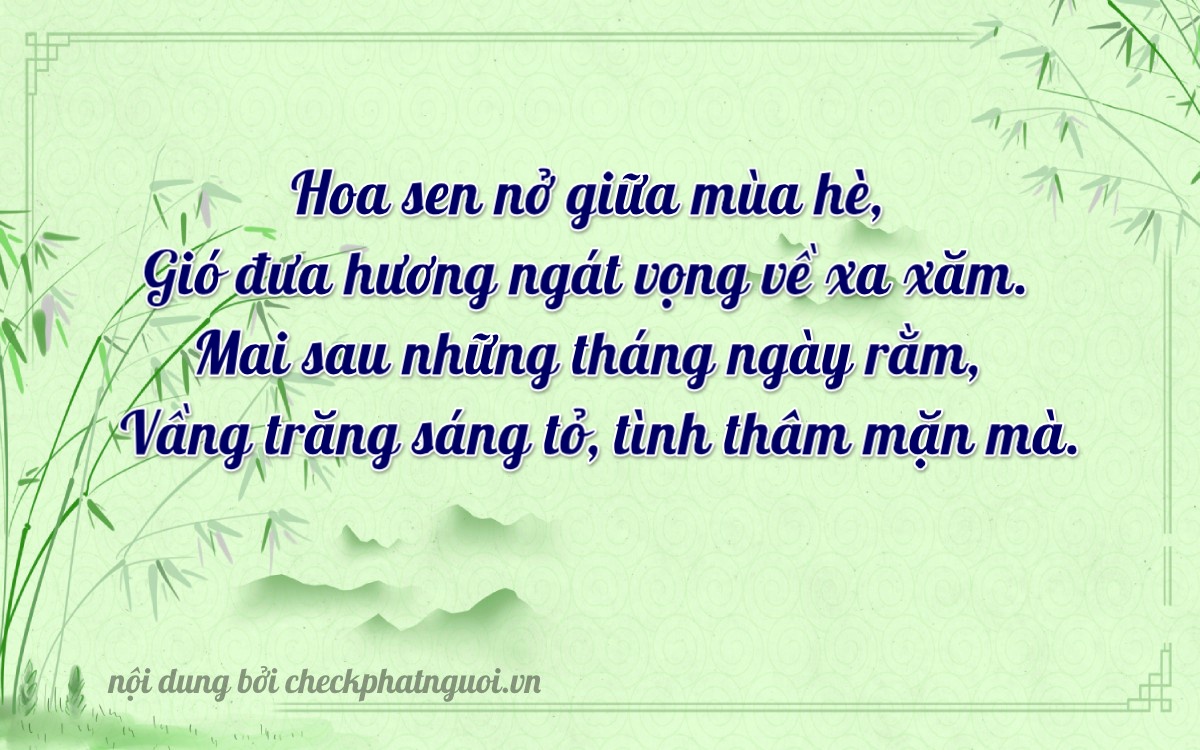 Bài thơ ý nghĩa cho <b>biển số 36A-69610</b> tại website checkphatnguoi.vn
