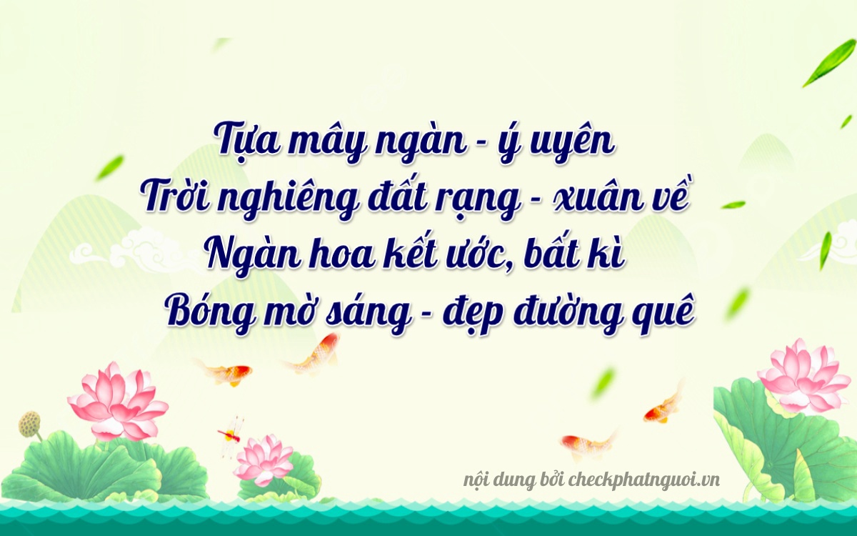 Bài thơ ý nghĩa cho <b>biển số 36A-70897</b> tại website checkphatnguoi.vn