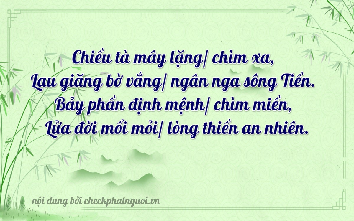 Bài thơ ý nghĩa cho <b>biển số 36A-73127</b> tại website checkphatnguoi.vn