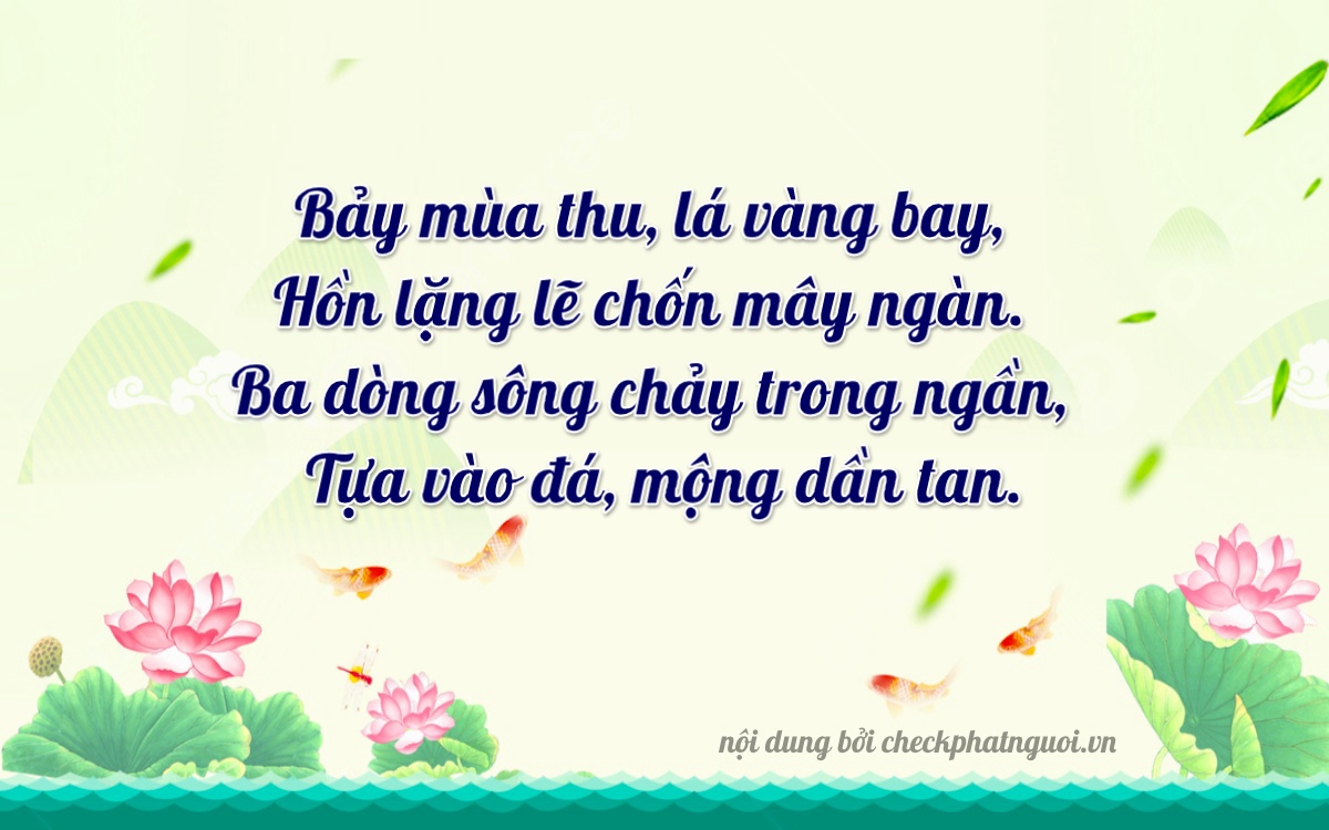 Bài thơ ý nghĩa cho <b>biển số 36A-73276</b> tại website checkphatnguoi.vn