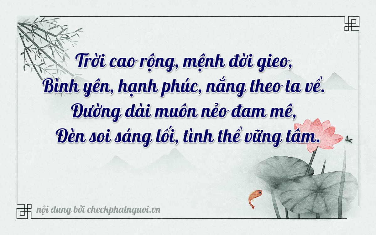 Bài thơ ý nghĩa cho <b>biển số 36A-75705</b> tại website checkphatnguoi.vn