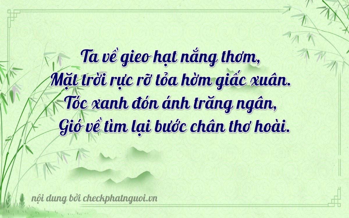 Bài thơ ý nghĩa cho <b>biển số 36A-76360</b> tại website checkphatnguoi.vn