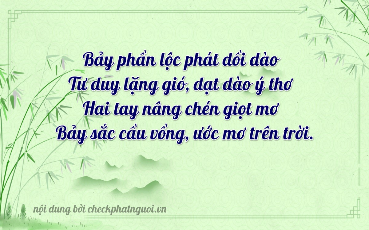 Bài thơ ý nghĩa cho <b>biển số 36A-78227</b> tại website checkphatnguoi.vn