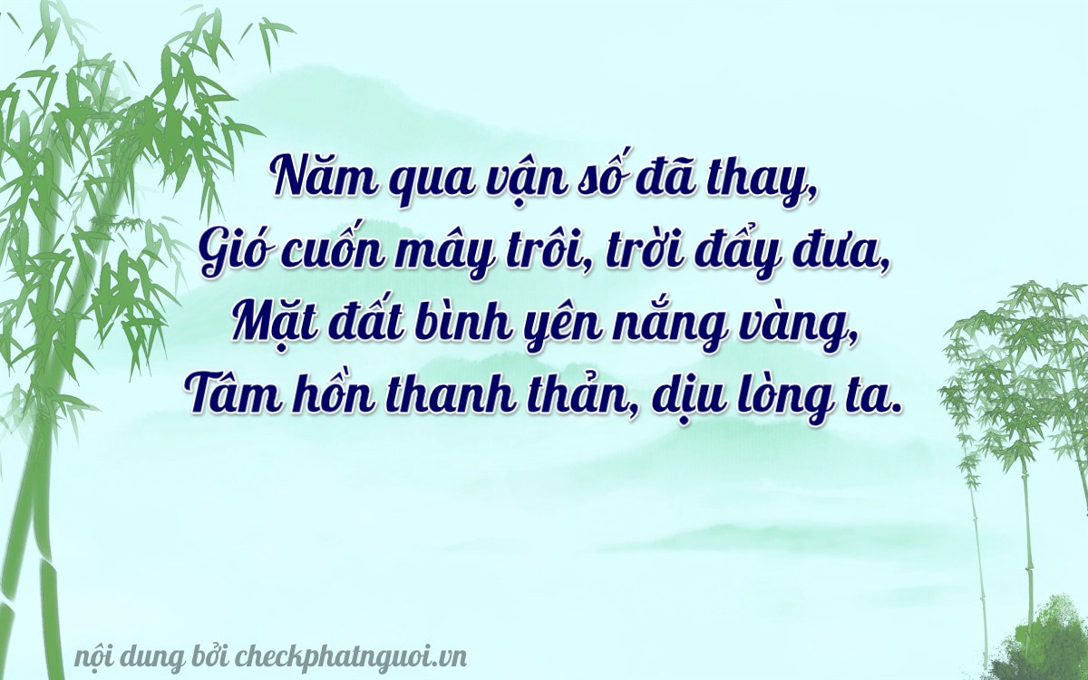 Bài thơ ý nghĩa cho <b>biển số 36A-78571</b> tại website checkphatnguoi.vn