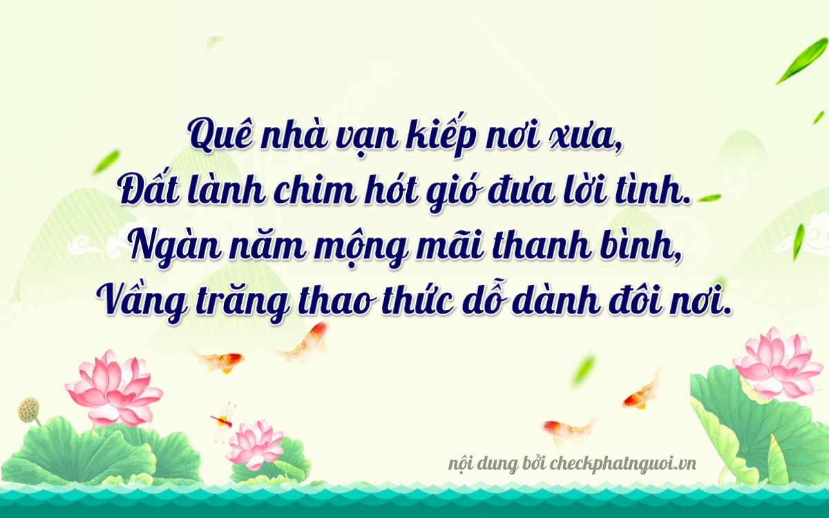 Bài thơ ý nghĩa cho <b>biển số 36A-79650</b> tại website checkphatnguoi.vn